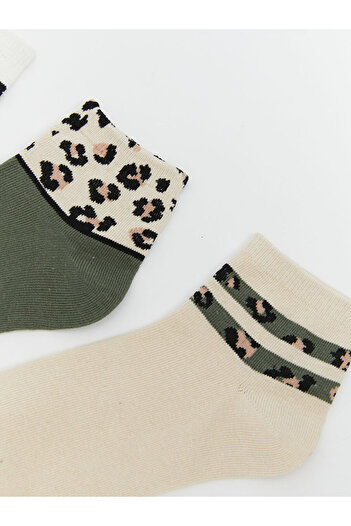 LC Waikiki Create Your Style from Uzg Store |   Leopard Patterned Women's Socks 5-Piece