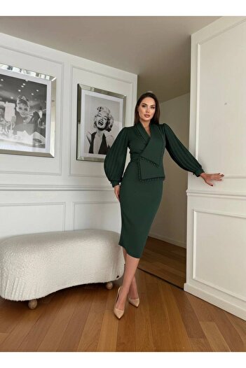 asyadabutik Rochie de mireasă pentru femei, cu mâneci din țesătură de scuba, cu nasturi plisate, cu design special, căptușită