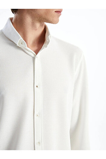 LC Waikiki Slim Fit Long Sleeve Men's Textured Shirt