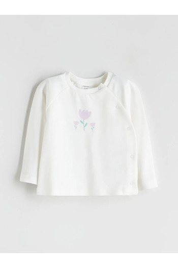 LC Waikiki Crew Neck Printed Baby Girl Pajama Set