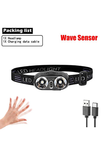 Choice T336-A Sensor Powerful LED Induction Headlamp Use18650 Rechargeable battery Headlight Aluminium Outd