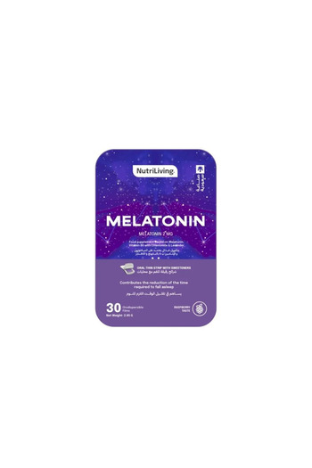 NutriLiving Nutri-Living Melatonin Dietary Supplement Orally Dispersible Strips - 30 Tablets