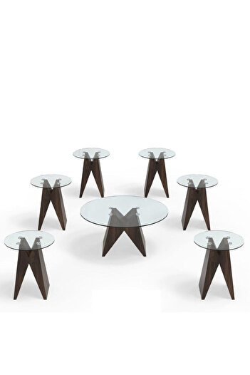 Tasamem Dafia 7-piece tea table set
