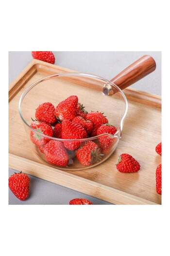 fun zone 900ml Heat-resisting Glass Soup Milk Pot Pan Clear