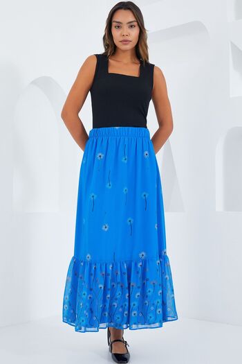 Hiccup Bdart Floral Patterned Maxi Skirt