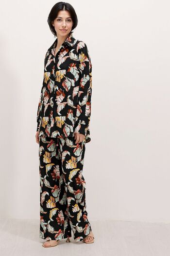 Hiccup Bdart Buttoned Collar Textured Detailed Long Sleeve Knitwear Set