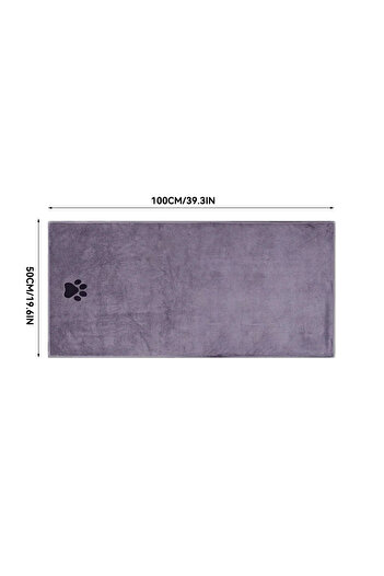 Choice7 Grey 50 100cm 35*75cm/50*100cm Microfiber Pet Bath Towel Embroidered Super Soft Absorbent Cat for Do