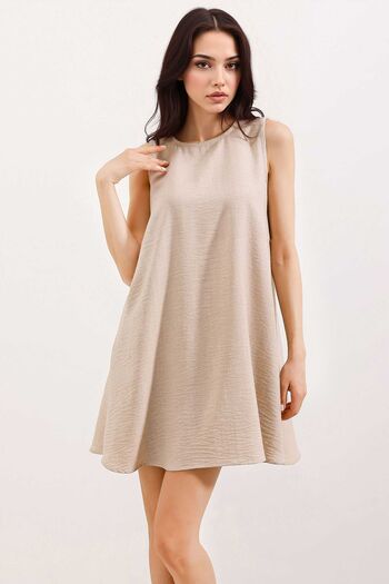 Hiccup Bdart Short Linen Blend A-Line Dress