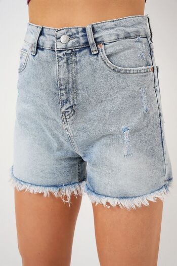 Hiccup Pantaloni scurți din denim rupti cu talie înaltă BDART
