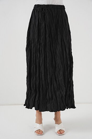 Hiccup Bdart Lined Textured Maxi Skirt
