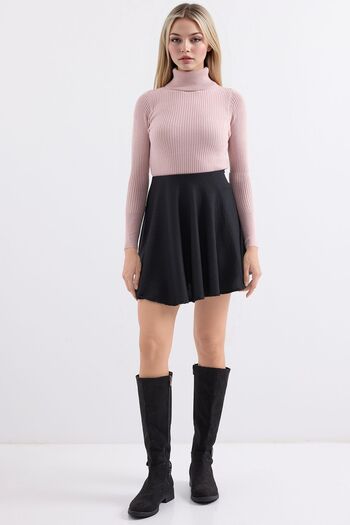 Hiccup Bdart Textured High Neck Slim Fit Knitwear