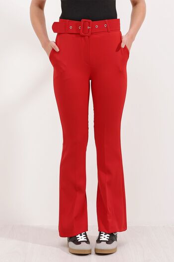 Hiccup Bdart Wide Leg Pants with Belt Detail