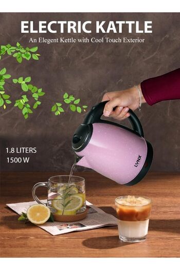 LYNX Electric Kettle 1.8L Stainless Steel 1500W Fast Boiling with Auto Shut-Off and Dry Boil Protection b