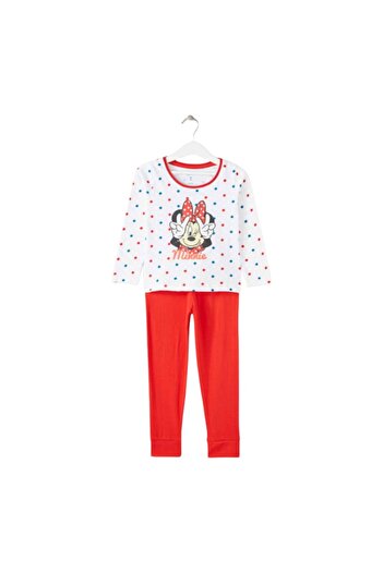 Minnie Mouse Pijama copii, cu maneca lunga, 100% bumbac, multicolor, Peace, Minnie Mouse