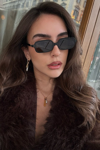 Eyesofia Oblamow Rectangular Unisex Leopard Sunglasses