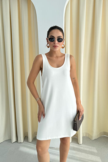 Seda Yalçın Atelier Ecru Modal Short Dress
