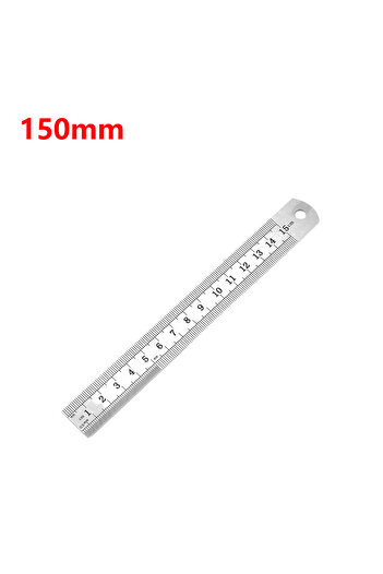 Choice 2pcs-15cm Metal Straight Ruler Stainless Steel Ruler Stationery Drafting Supplies Hand Tools Precisi