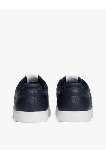 Tommy Hilfiger Pánské tenisky s logem Flag, plochou a pohodlnou podrážkou, 100% kůže, tmavě modrá FM0FM05628-DW5