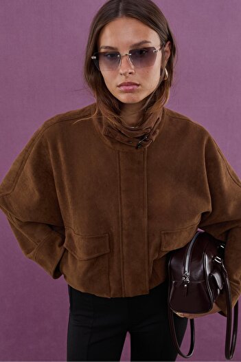 Stradivarius Oversized faux suede jacket