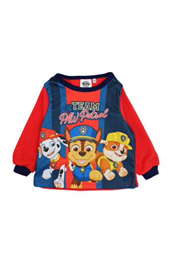 PAW PATROL Children's pajamas, long sleeve, fleece, red, Team, Paw Patrol