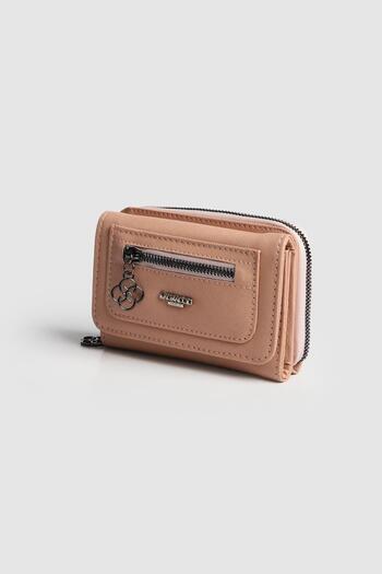 La La'Graccio Paris La'Graccio Paris Women's Lagra Multi-Compartment Faux Leather Wallet Salmon