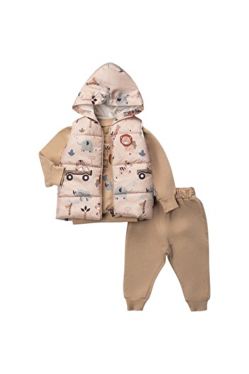 Buqete Safari Baby Boy 3-Piece Set with Inflatable Vest