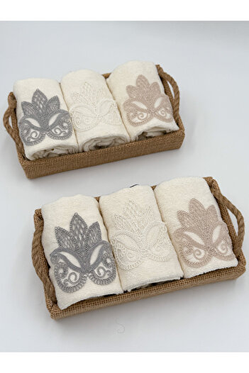 AYHANHOME 2 Pack Wicker Basket with Lacing Dowry Gift 30X50 Kitchen Towel Set