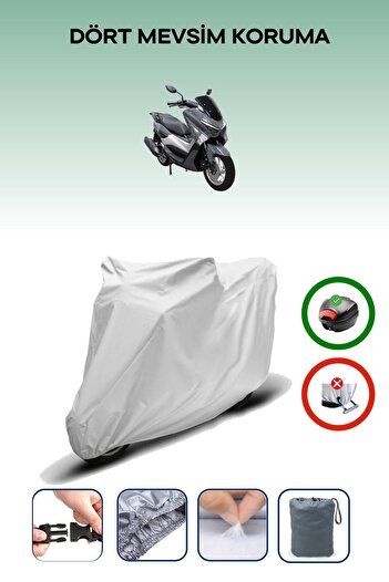 Breen Gray Rear Bag Compatible Apec Apx5 Motorcycle Tarpaulin