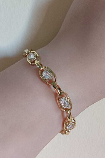 ÜMRANİKA JEWELLERY Halkalı Taş Bileklik - 14K Xuping