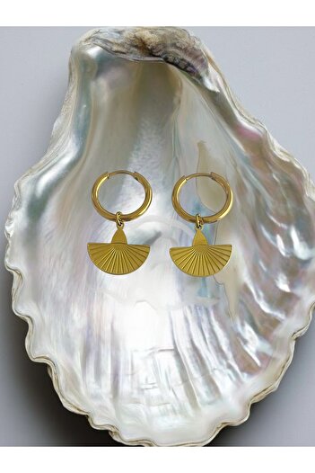 Hoop jewelery Steel Fan Earring Design