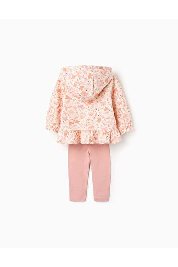 Ziddy 3-Piece Set with Butterflies for Baby Girls, White/Pink