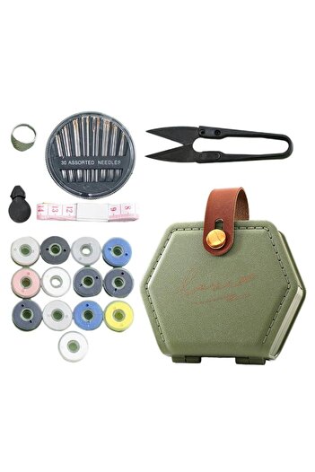 DUCK HOBY Sewing Kit Home Travel Sewing Tool and Scissors, Thread, Needle, Tape Measure, Buttons Dowry Portable