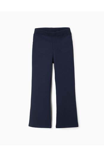 Ziddy Flare Fit Jeggings for Girls, Dark Blue