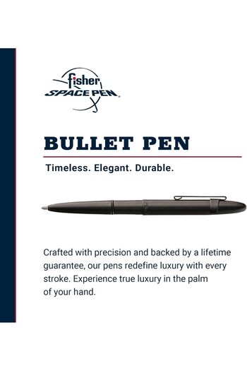 Fisher Space Pen Bullet Pen - 400 Series - Matte Black w/Clip - Gift Boxed