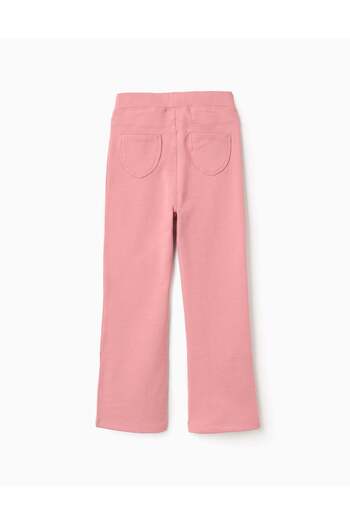Ziddy Brushed Flared Jeggings for Girls, Pink