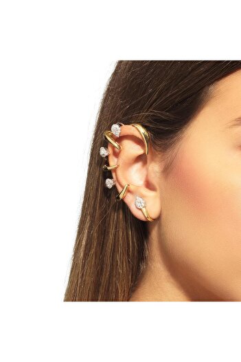neslyaccessories Full Ear Cuff with Drop Stones