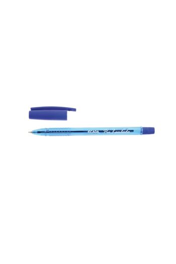 Ecada Pix cu gel, culoare translucidă, material plastic, vârf de 1 mm, cerneală albastră, set de 50 buc.