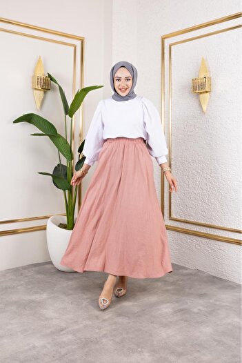 exxitcollection Women's Hijab Stylish Modern Strawberry Pocket Skirt with Elastic Waist