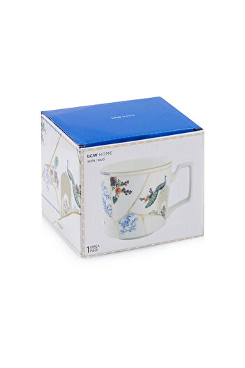 LC Waikiki LCW HOME Ekru Baskılı Porselen Kupa 340 Ml