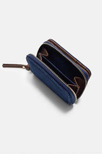 Stradivarius Denim Fermuarlı Cüzdan