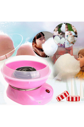 KlaussTech Cotton Candy Maker, Pink, For Home, Sticks Included in Package