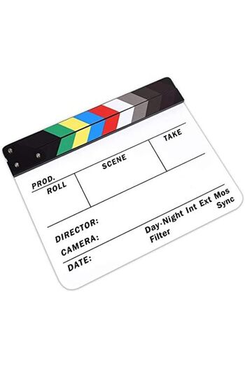 Wownect Acrylic Professional Events Party Directors Clapperboard for Studio Camera Photography Video
