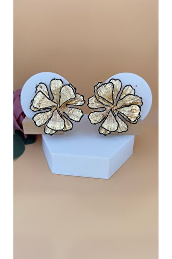 SK aksesuar Flower Model Big Earrings