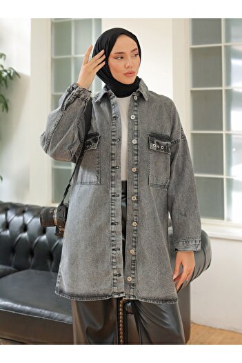 DEDEMAX Denim Jacket - Anthracite -
