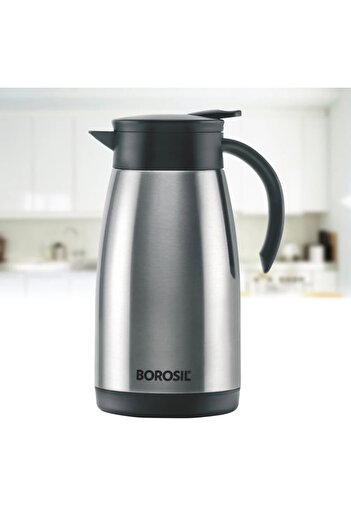 Borosil Insulated Stainless Steel Tea and Coffee Vacuum Thermos Flask- 1 Liter