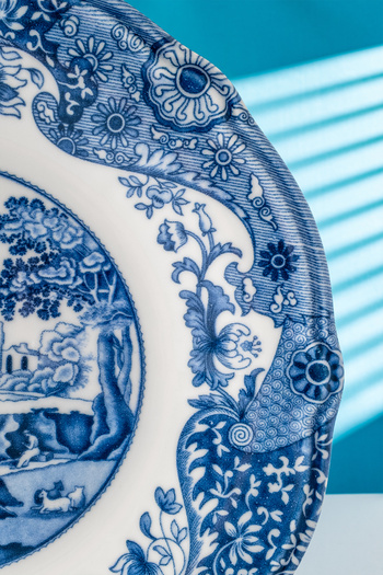 Fecra Vintage Blue 2 Katlı Kurabiyelik Seti
