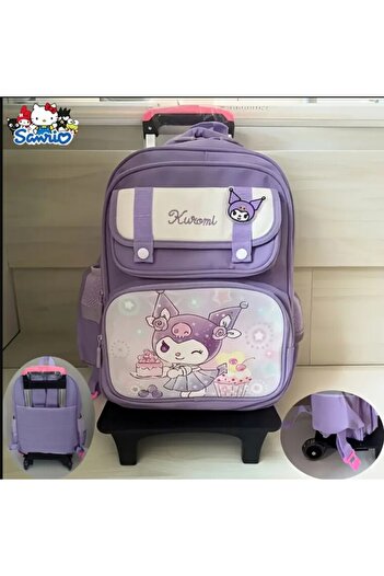 Hello Kitty by Sanrio Mor Sanrio okul sezonu hediyesi şirin Kulomi baskılı sağlam ve dayanıklı omuz çantası