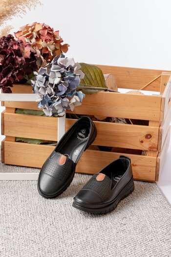 Slipcat Women's Wanetti Perforated Ballerina Mother Shoes Casual Shoes Ballerinas