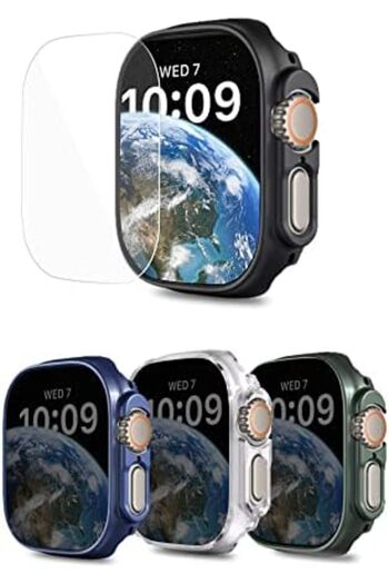 O Ozone Matte Watch Cover Compatible with Apple Watch Ultra 49mm Case with Screen Protector (Pack of