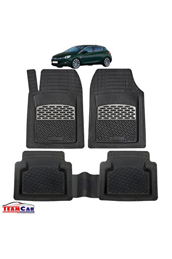 TEAMCAR Opel Astra J Car Mats Compatible with Tray Type (Mk6) Hatchback 5 doors (2009–2015) Silver